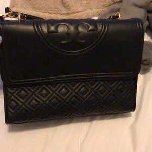 Black Tory Burch Fleming Convertible Shoulder bag